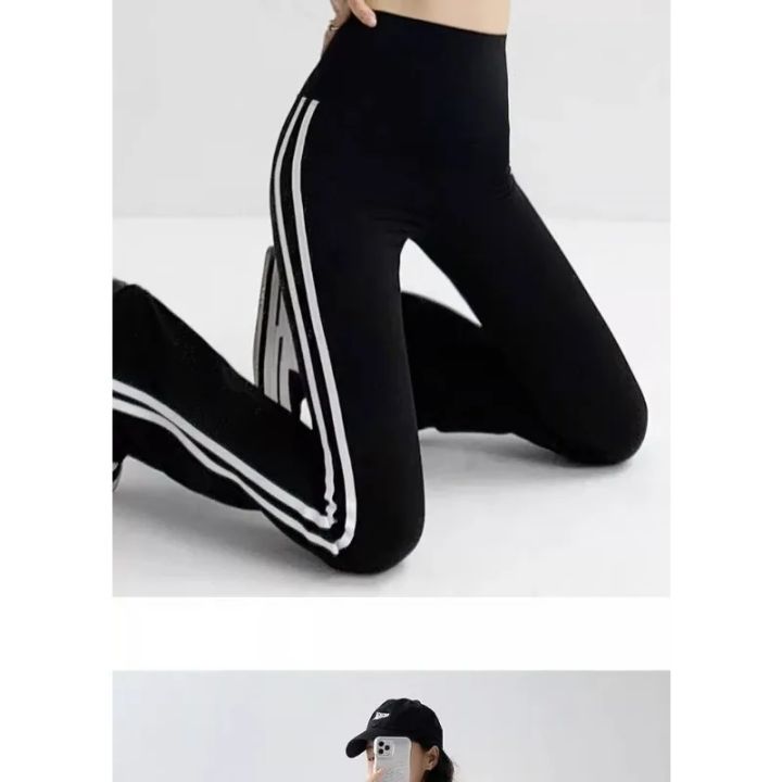 Fashion%20Stripe%20Flared%20Shark%20Pants%20Female%20Thin%20Style%20Leggings%20High%20Waist%20Hip%20Liftting%20Workout%20Running%20%20Skinny%20Yoga%20Leggings%20-%20Image%205