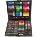 150 Piece Deluxe Art Set Drawing Set for Kids Crafts Kit Box Gift Art Supplies for Drawing, Painting and More Black. 
