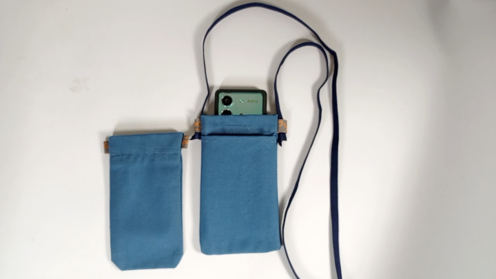 Reusable Small  Storage  Bag for mobile, sunglass and multi purpose use.  Cotton Cosmetic Pouch bag 7.5 Inch.