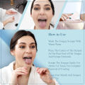 Stainless Steel Tongue Scrapers with Large Case, Tongue Scraper, Tongue Coating Scraper, Odorless, Exquisite Box Packaging.