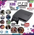 PS3 SLIM 320GB With Preinstalled Games and  wireless Controller Complete Accessories in Box | JAILBREAK | Online Supported. 