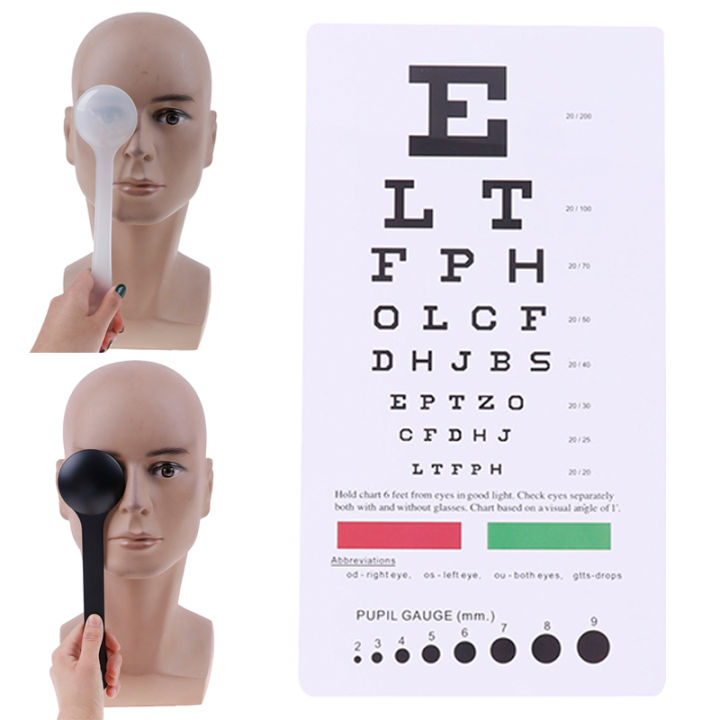 The List Standard Eye Test Chart Eyesight Testing Wall Visual Exam Pendant Examination Convenient Kids Vision Schedule