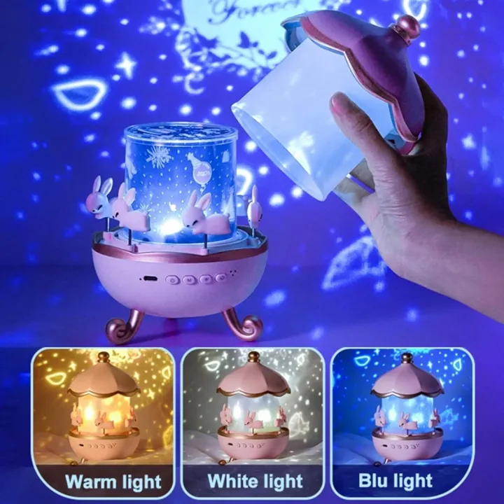 BUNNY'S%20Carousel%20Night%20Light%20Projector%20%E2%80%93%20360%C2%B0%20Rotating%20LED%20Lamp%20for%20Kids%20&%20Home%20Decor%20-%20Image%204