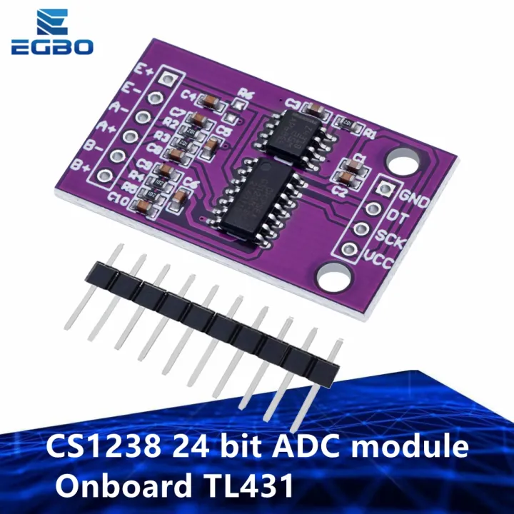 CS1238 24 bit ADC module Onboard TL431 external reference chip dual ...