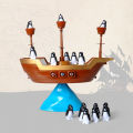 1 Set Pirate Boat Puzzle Desktop game toy Board Game Balance Penguin Pirate Ship for parent-child interaction Birthday gift.
