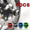 4pcs Universal Motorcycle Frame Slider Aluminum Alloy Front Fork Cup Falling Crush Protector Carbon Fiber for Motorbike Scooter.