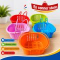 8"inc (3Pcs) Plastic Storage Basket with Carrying Double Handle Best Quality. 