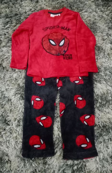 Spiderman furry fleece suit for kids, boys