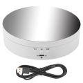 Jewelry Holder Electric Rotating Display Battery Operated 3 Speeds Stand Mirror 360 Degree Turntable. 