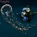 Bridal New Hair Accessories Handmade Pearl Headgear Tassel Comb Wave Headband Wreath Wedding Hair Comb Accessories. 