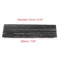 50Pcs Black Tubeless Tyre Tire Puncture Repair Seal Strips Car Motorcycle Performance Repair Tape Heat-resistant.