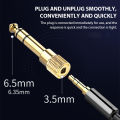 10/5PCS Jack 3.5 To 6.35 Audio Adapter 6.5mm To 3.5mm Converters Male Female Connector Headphone Plug 6.3mm Consumer Electronics. 