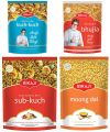 Bikaji Bhujia400gm, Kuch Kuch400gm, Sub Kuch 350gm, Moong Dal 350gm. 