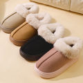 Thickened Warm Plush Snow Boots Women Winter 2025 Fluffy Faux Fur Cotton Shoes Woman Thick Sole Non Slip Comfort House Slippers.