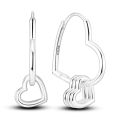 2024 New Sterling Silver S925 Multicolor Multi-Ring Heart-Shaped Earrings Simple Fine Jewelry Women Girls Fashion Party Gift. 