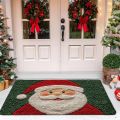 Christmas Door Mat indoor Gingerbread Man Carpet and Red Santa Claus Outdoor New Year 2026 Merry Christmas Home Decor Foot Mat. 