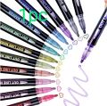 Double Line Outline Pens, Mix Colours Metallic Markers Glitter Writing Drawing Doodle Pens for Christmas Card Writing, Birthday Greeting, Scrap Booking, DIY Art Crafts 1 pc. 