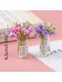 1 Dollhouse Miniature Flower Glass Vase: 1/12 Mini Simulation Flower Plant Vase Decorative Model.