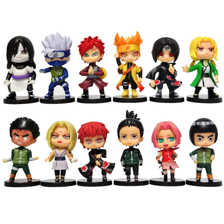 New%2012pcs/set%20Anime%20Figure%20Naruto%20Shippuden%20Hinata%20Sasuke%20Itachi%20Kakashi%20Gaara%20Action%20Figure%20Q%20Version%20PVC%20Figures%20Toys%20%20%20-%20Image%205