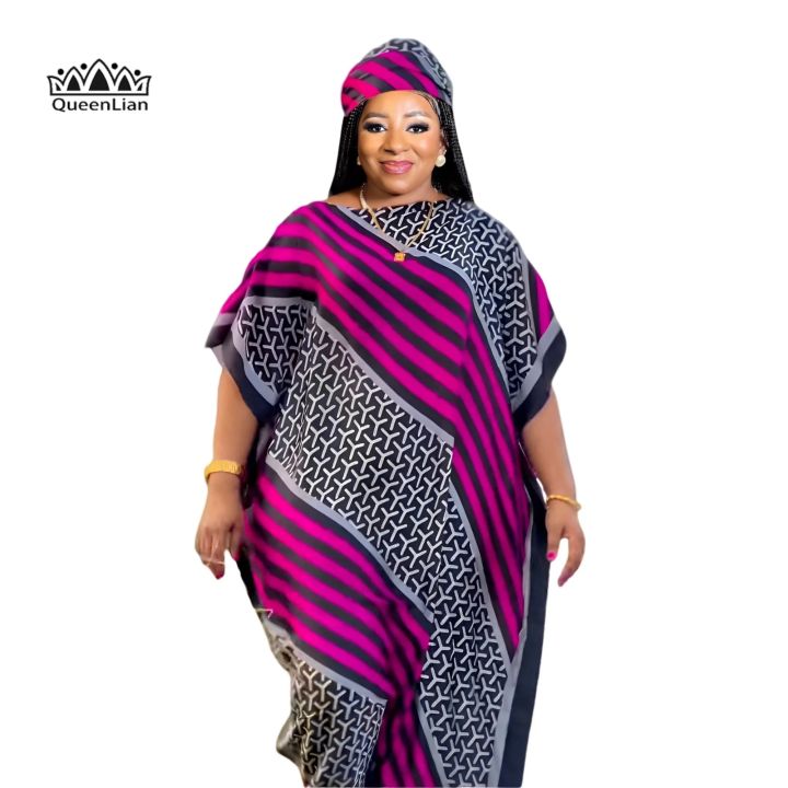 New%20Style%20Fashion%20Oversize%20African%20Women%20Clothing%20Dubai%20Dashiki%20Abaya%20Free%20Size%20Print%20Design%20With%20Scarf%20Loose%20Long%20Dress%20-%20Image%205