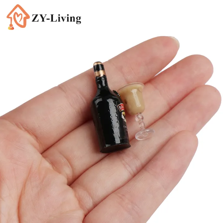1/12%20Dollhouse%20Miniature%20Wine%20Bottle%20Set%20with%20cup%20Simulation%20Drinks%20Model%20Toys%20-%20Image%203