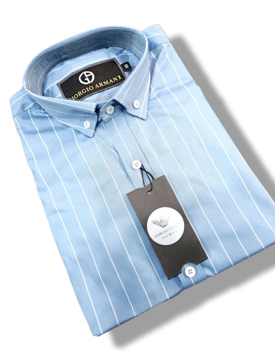 Giorgio Armani Sky Stripes (Button Down) Casual Shirt For Men