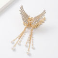 New Fashion Butterfly Pearl Tassel Hair Clip For Girls Red Flower Festival Hairpin Ponytail Catcher Set. 