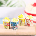 4PCS Miniature Dollhouse Popcorn Pretend Play Doll House Simulation Food. 