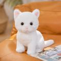 26cm Stuffed Devon Rex Cats Plush Toy Simulation Pastoral Cat Cute Cat Pet Toys Lifelike Home Decor Birthday  For Children. 