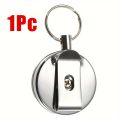Duty Badge Reels Retractable Badge Holder, Metal Retractable Keychain Badge Reel ID Badge Holder with Belt Clip Key Ring. 