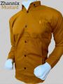 Mustard Color Shamrey Fabric Shirt - Premium Quality, Comfortable & Versatile for Men, Women & Teens. 