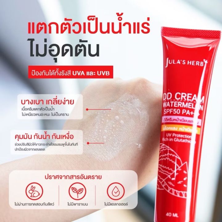 Jula's%20Herb%20Dd%20Cream%20Watermelon%20Spf50%20Pa+++%20Waterproof%20Sunscreen%20for%20Smooth%20and%20Clear%20Skin.%20-%20Image%203