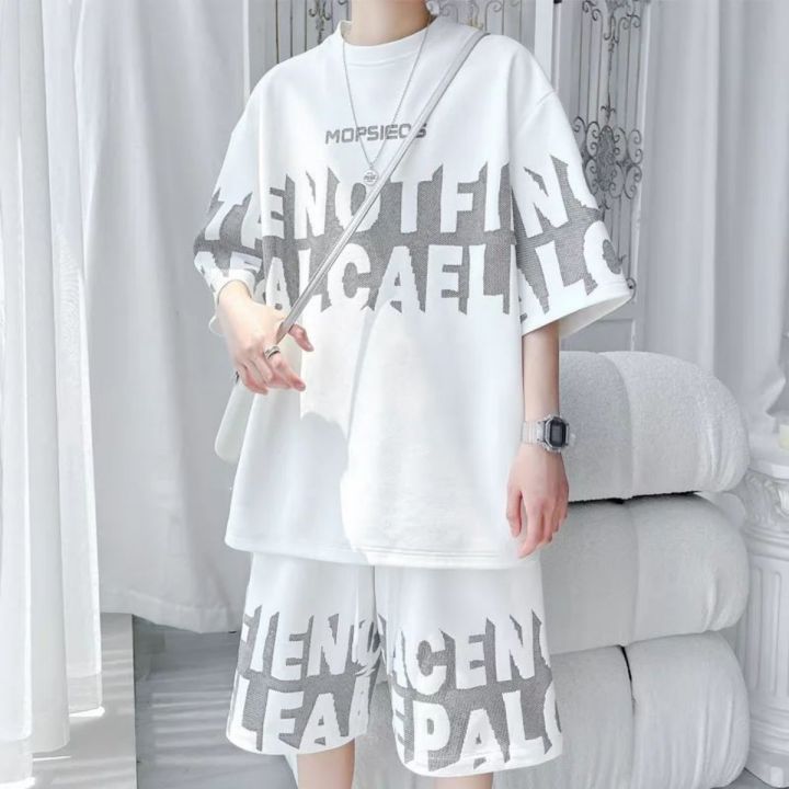Men's%20fashion%20personality%20letter%20printed%20short%20sleeved%20shorts%20two-piece%20set%20outdoor%20sports%20breathable%20T-shirt%20set%20-%20Image%205