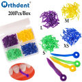 200Pcs/Box Disposable Dental Wedges Tooth Gap Wedge with End Circular Holes Plastic Dentist Oral Care Accessories 4Sizes.