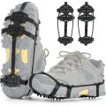1 Pair M L Crampons Shoes Cover 24 Teeth Anti-Slip Ice Grips Gripper Shoes Boot Hiking Ice Climbing Shoe Spikes Climbing Chain.