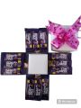 Giggly Opus and Cadbury dairy milk chocolates gift box with customized wishing card. 