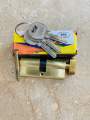 SHL door handle lock cylinder with three keys in brass material 1x piece. 