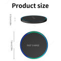Mini Fast Wireless Charger Pad For iPhone 17 16 15 14 13 12 11 Pro Max Induction LED Light Charging Station For .