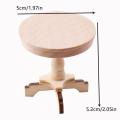 1:12 Dollhouse Miniature Round Table Tea Table Doll Home Coffee Table Furniture Decor Toy Micro Scene Construction Props.