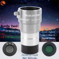 Celestron Omni 2x Barlow Lens with Solar Filter,Moon Filter – Professional Telescope Eyepiece Kit for Solar, Moon Observation. 