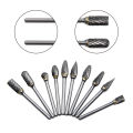 10pc Hard Alloy Rotary File 3*6 Double Grain Tungsten Steel Grind Head Electric Grind Mold Woodwork Grinding File Tool Set. 