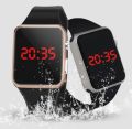 1Pcs Water Proof Black  DegitalSports Watch Dry Cell Powered Youth Students Watch Led Degital Touch Display  Sports Watch For Kids Boys And Girls. 
