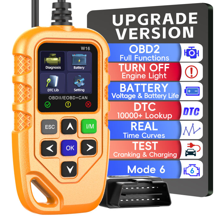 OBD2 Scanner, Check Engine Light Code Reader, Car Code Scanner for ...