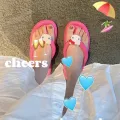Hello Kitty Saniro Slipper Beach Style Summer Rubber Flip-Flop KT Cat Casual Lightweight EVA Outdoor Non-slip Sandal For Women. 