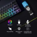 Condenser Professional Microphone Mic For PC Laptop Computer Gaming USB Wired Streaming Podcast Studio Mike Kit Gamer Accessory.