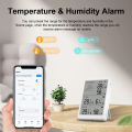 Tuya WiFi Weather Station Smart Thermohygrometer Kit WiFi Gateway&amp;Outdoor IP65 Waterproof 433mhz Thermohygrometer with App Alert. 