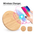 Bamboo Wireless Charger 15W 10W 5W Fast Wireless Charging Pad for iPhone 13 12 mini 11 Pro Max AirPods Pro 2.