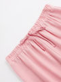 Women's Solid Button Front Shirt & Tie Front Wide Leg Pants Two-piece Set, Casual Drop Shoulder Long Sleeve Blouse Top & Trouser. 