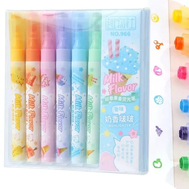 6%20Assorted%20Pastel%20Colors%20Chisel%20Tip%20Marker%20Pen%20Fluorescent%20Fragrance%20Stamp%20Highlighter%20for%20Kawaii%20Stationery%20-%20Image%208