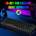 60% Percent Gaming Keyboard, Ergonomic Small Mini membrane Keyboard Compact RGB Backlit Keyboard for Windows, PC, Laptop, Gaming. 